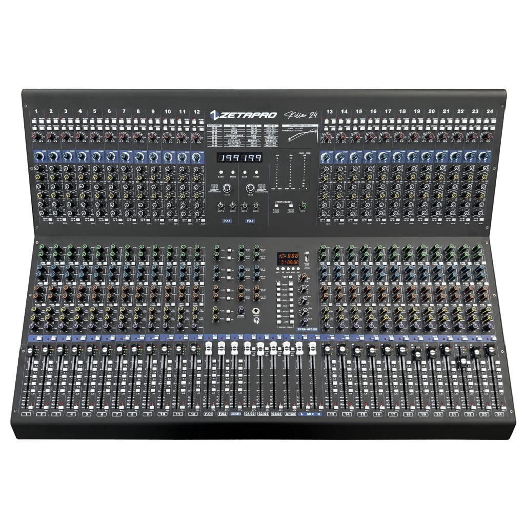 MIXER ZETAPRO KILLER24 TERBARU 8GROUP POWER SUPLAY LUAR