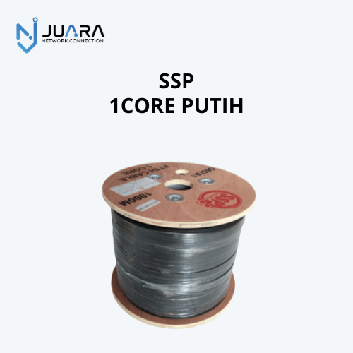 Kabel Fiber Optik SSP 1 Core 1000M Roll | FTTH G657A1 | SSP Putih & SSP ECO Merah Putih | FO Outdoor