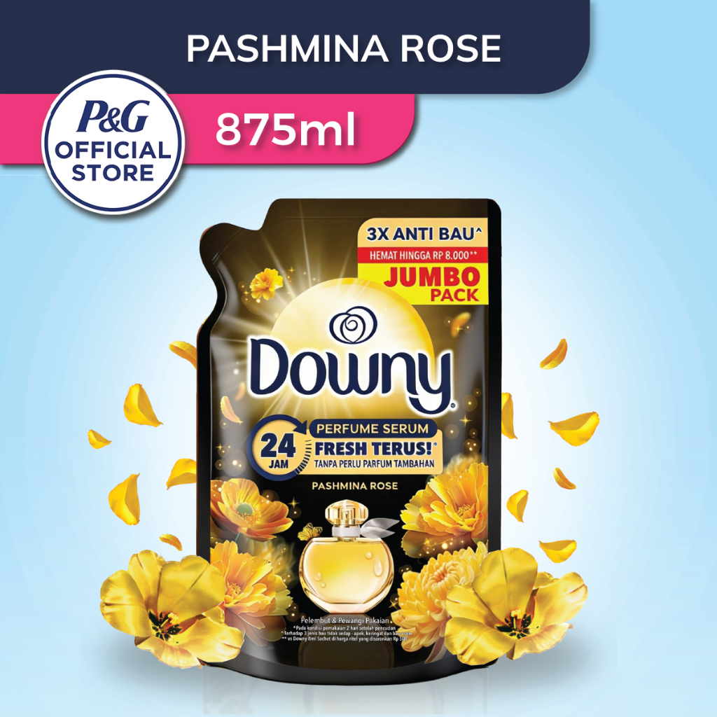 Downy Pelembut dan Pewangi Pakaian Konsentrat Premium Parfum Pashmina Rose 875ml