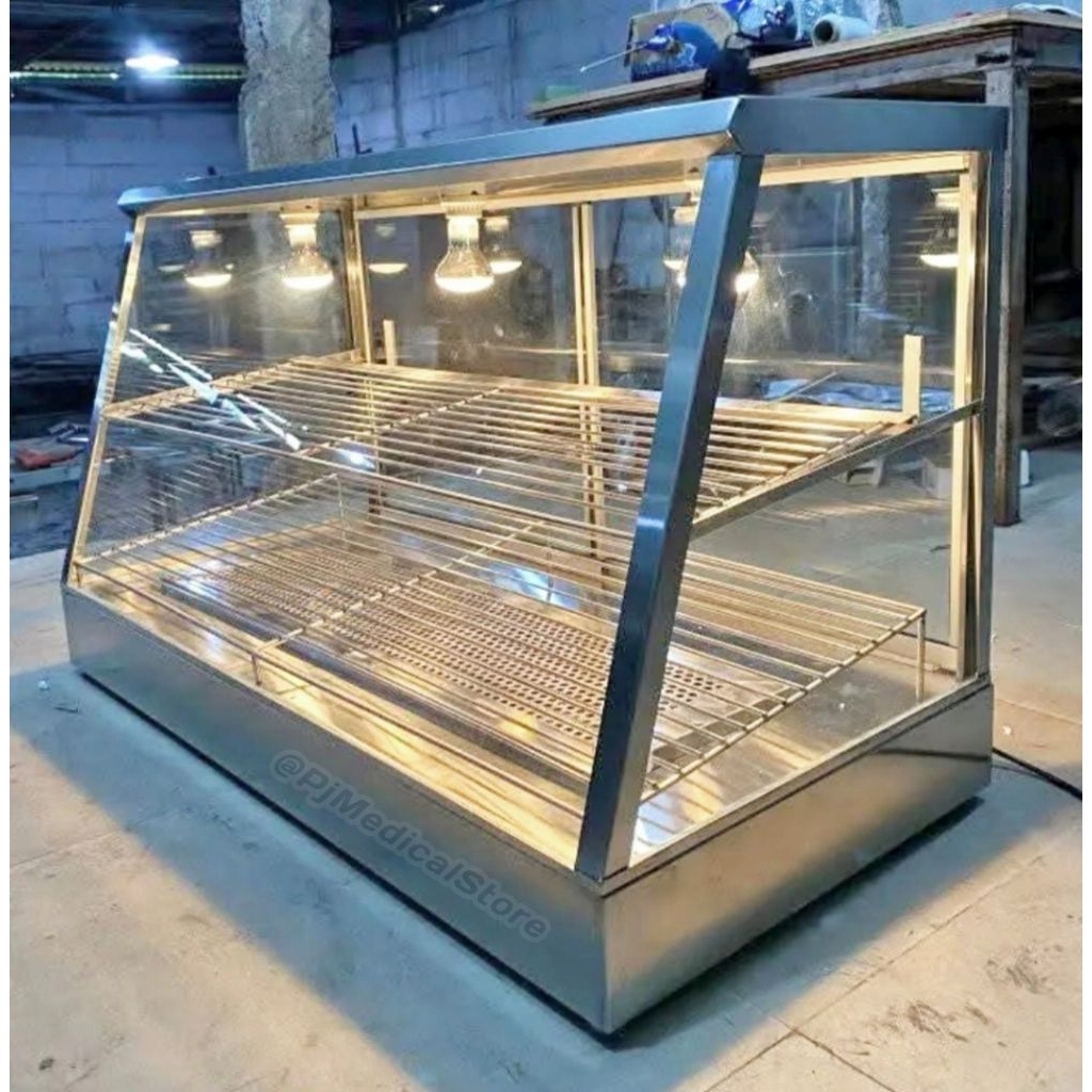 Etalase Food Warmer Heater Listrik Stainless Food Grade  – Diplay Penghangat Makanan Usaha Kuliner 1