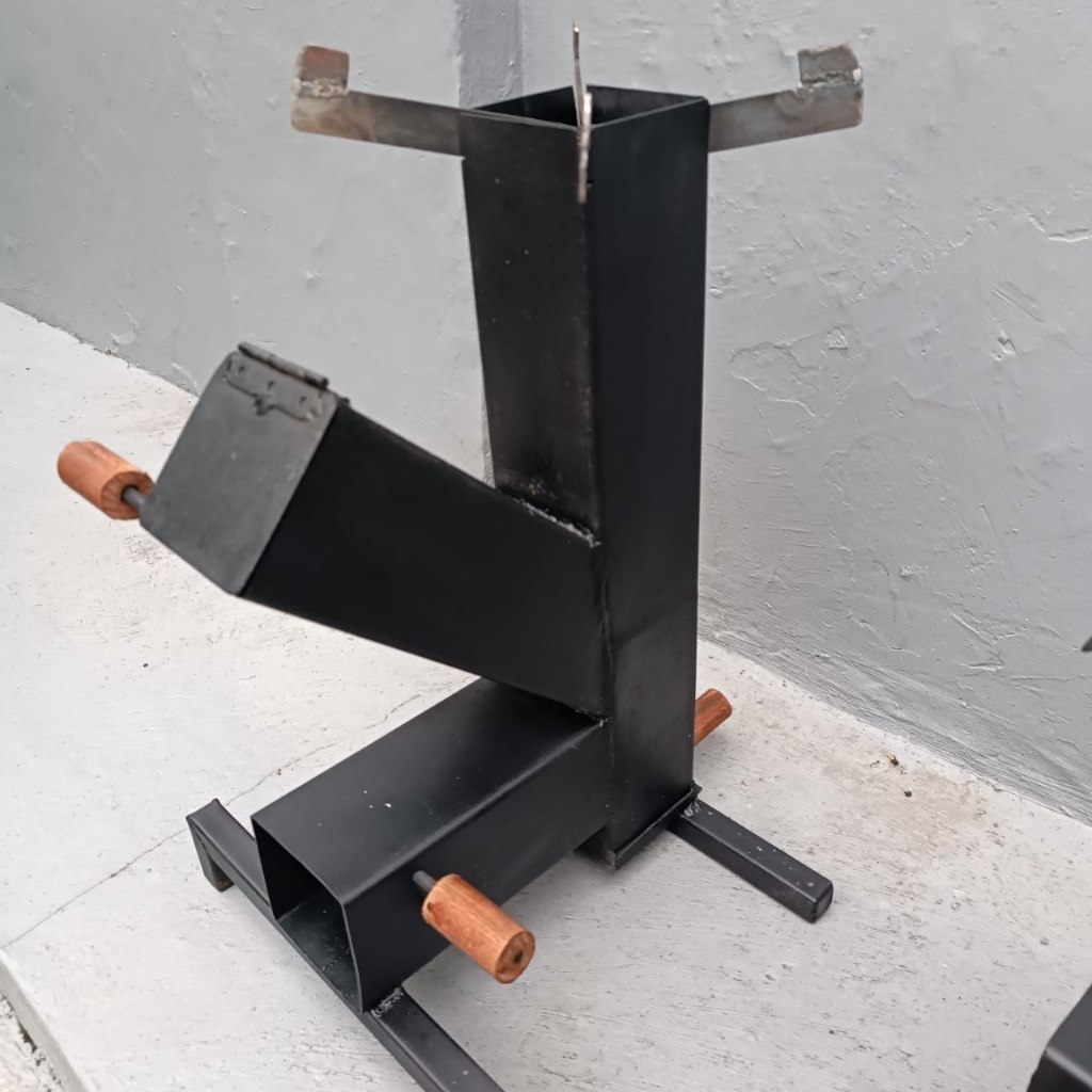 Kompor Kayu Bakar Rocket Stove Hemat Energi Besi Dapur Rumahan Siap Pakai Gratis Video Panduan
