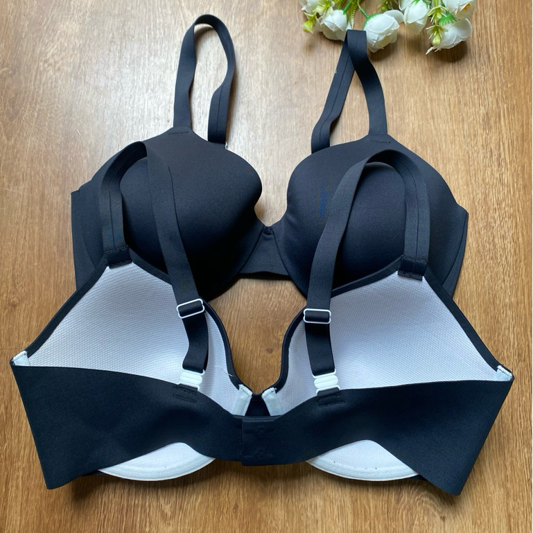 BRANDED BRA BERKAWAT BUSA TIPIS RATA SIZE 38D D85 38C C85 PENGAIT 2x3 STEP BRA SEAMLESS