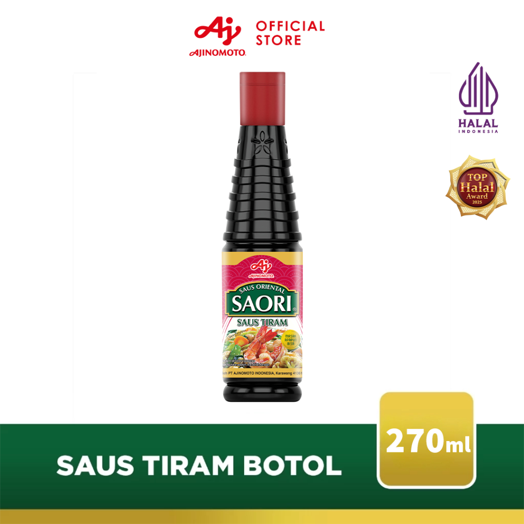 SAORI® Saus Oriental Tiram 270ML (1pc) - Dengan Ekstra Tiram Asli Berkualitas - Rasa Gurih Manis Asi