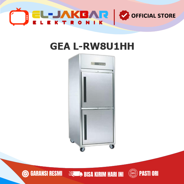 GEA L-RW8U1HH Upright Freezer Stainless Steel 2 Doors - 550L