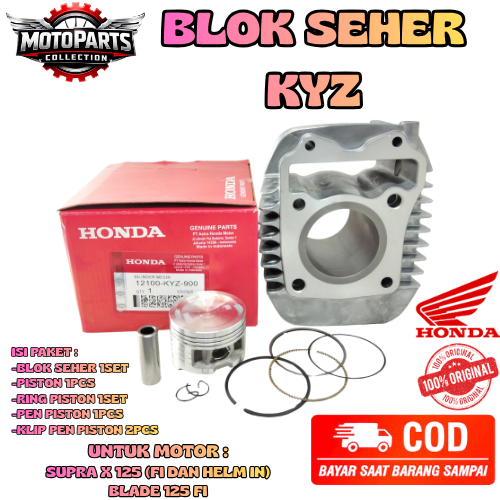 BLOK SEHER KODE-KYZ CYLINDER BLOK HONDA SUPRA X 125 (HELM IN DAN FI),BLADE 125 FI KUALITAS BAIK ORI.