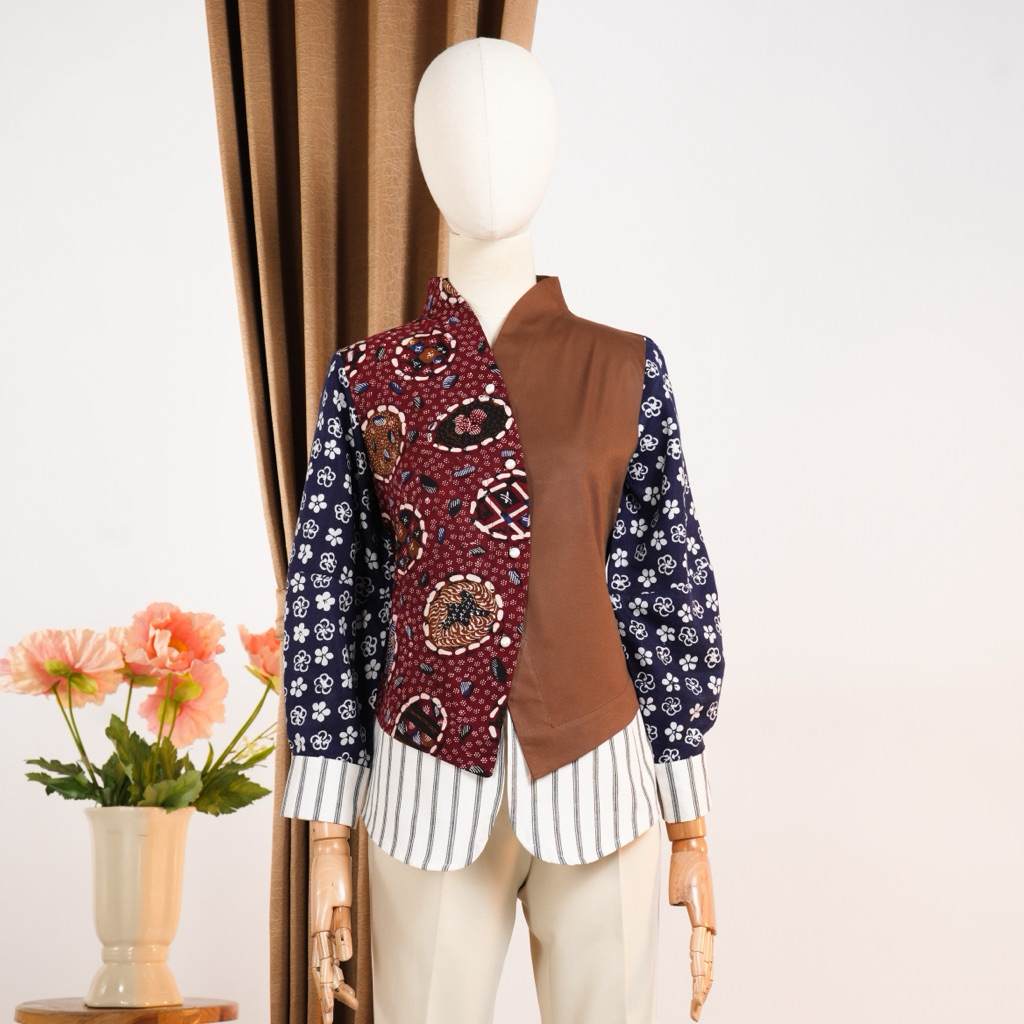 Sovinska_Blouse Atasan Wanita M1 Katun Batik New
