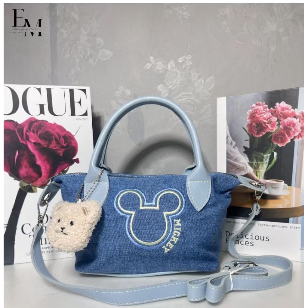 Preloved tas wanita bahan jeans lembut