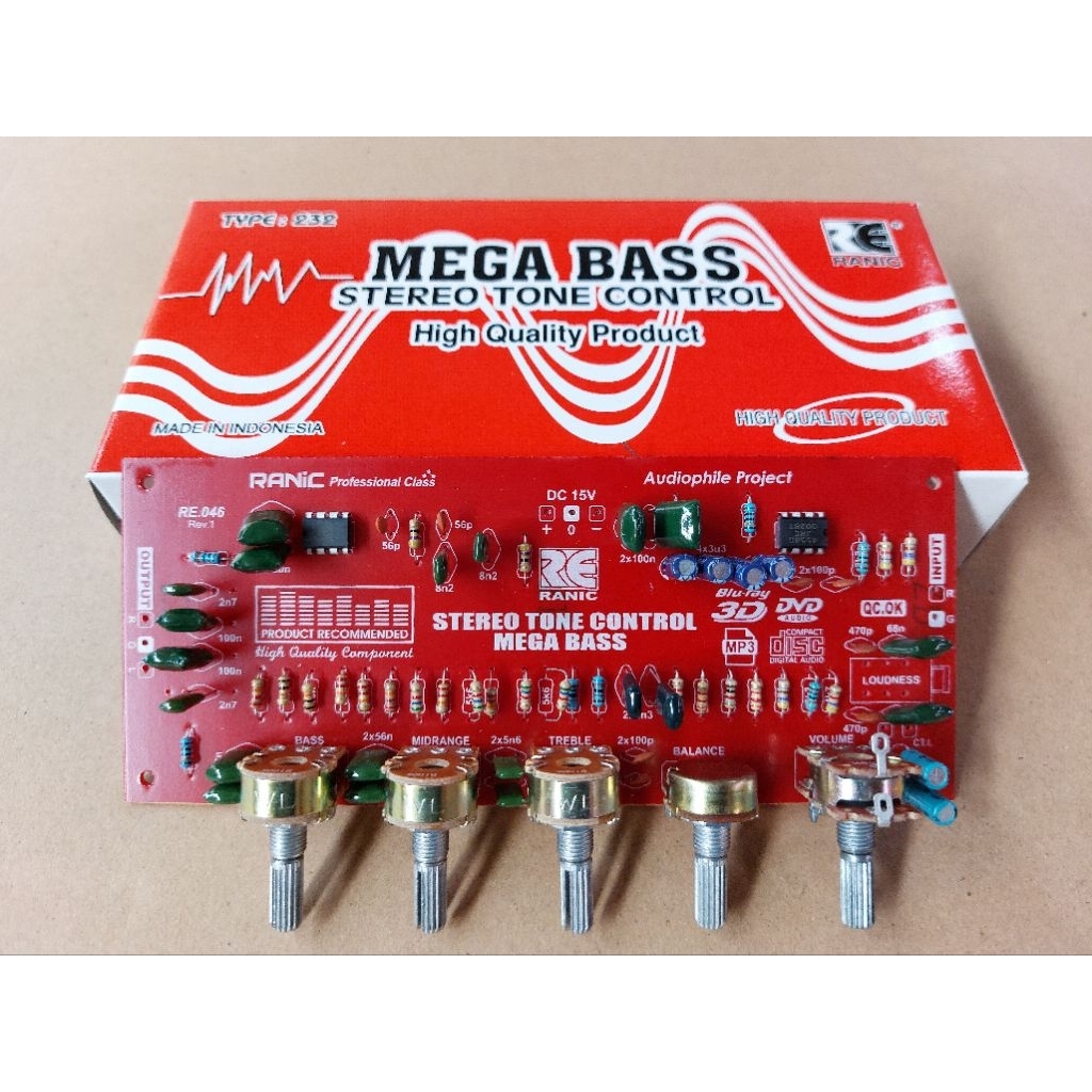 Kit Tone Control Stereo Megabass 2x4558 232