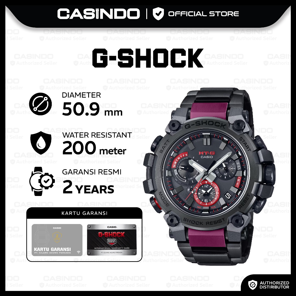 G-Shock Jam Tangan Original MTG-B3000BD-1ADR