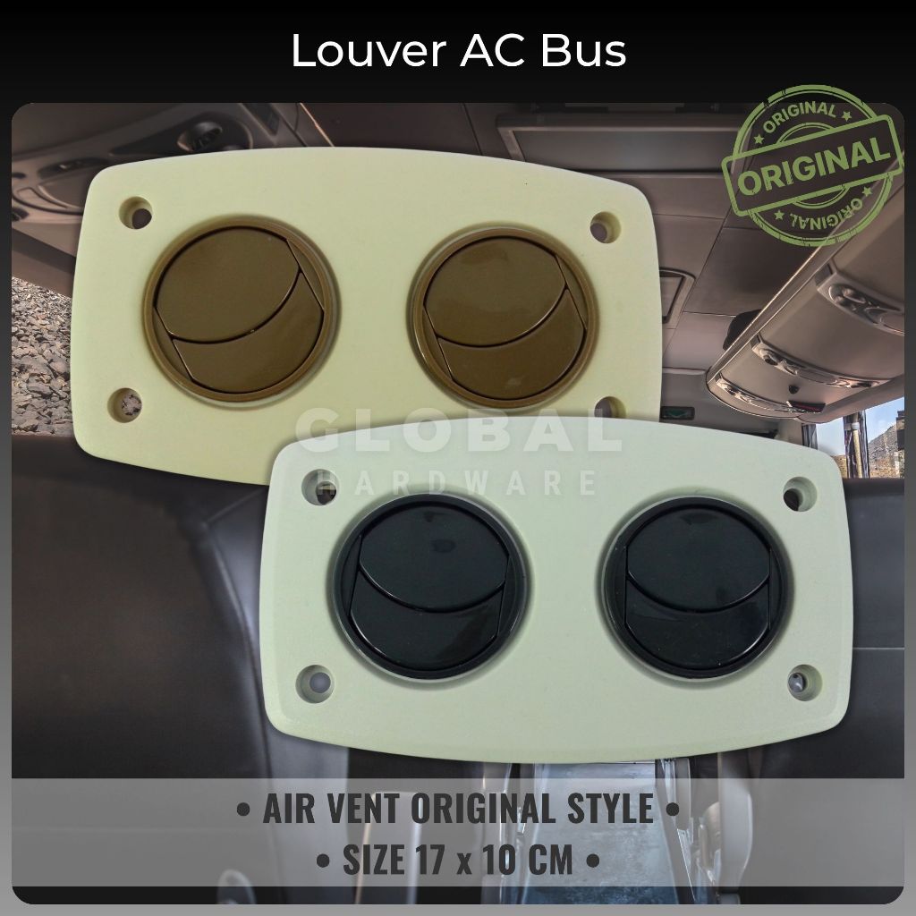 Tutup Lubang AC Bus 2 Mata | Louver Air Vent Engkel | Kisi AC Outlet Ventilation Mobil Elf Busway | 