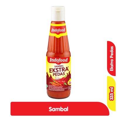 Sambal Indofood Extra Pedas 335ml - Rasa Pedas Nikmat, Bumbu Masakan, Cocolan Gorengan
