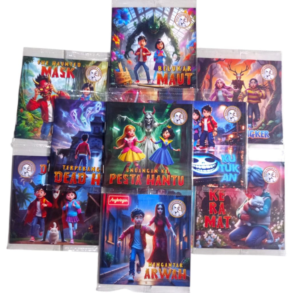 paket 5-10pcs komik Besar Tebal horor buku cerita misteri 1pack isi 10pcs komik