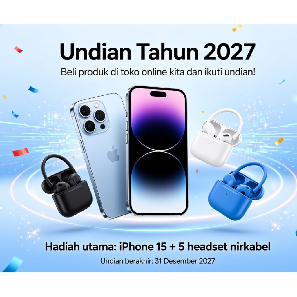 UNDIAN BERHADIAH IPHONE 15 & ALAT DENGAR - UNDIAN TAHUN 2027