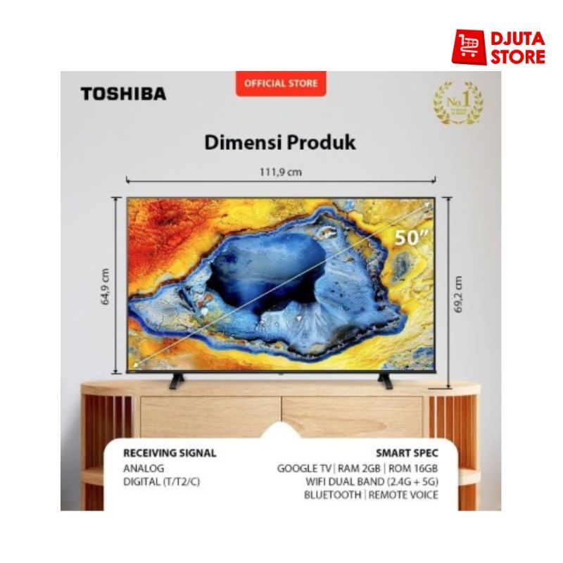 TOSHIBA 50 inch 4K UHD GOOGLE SMART TV 50C350NP