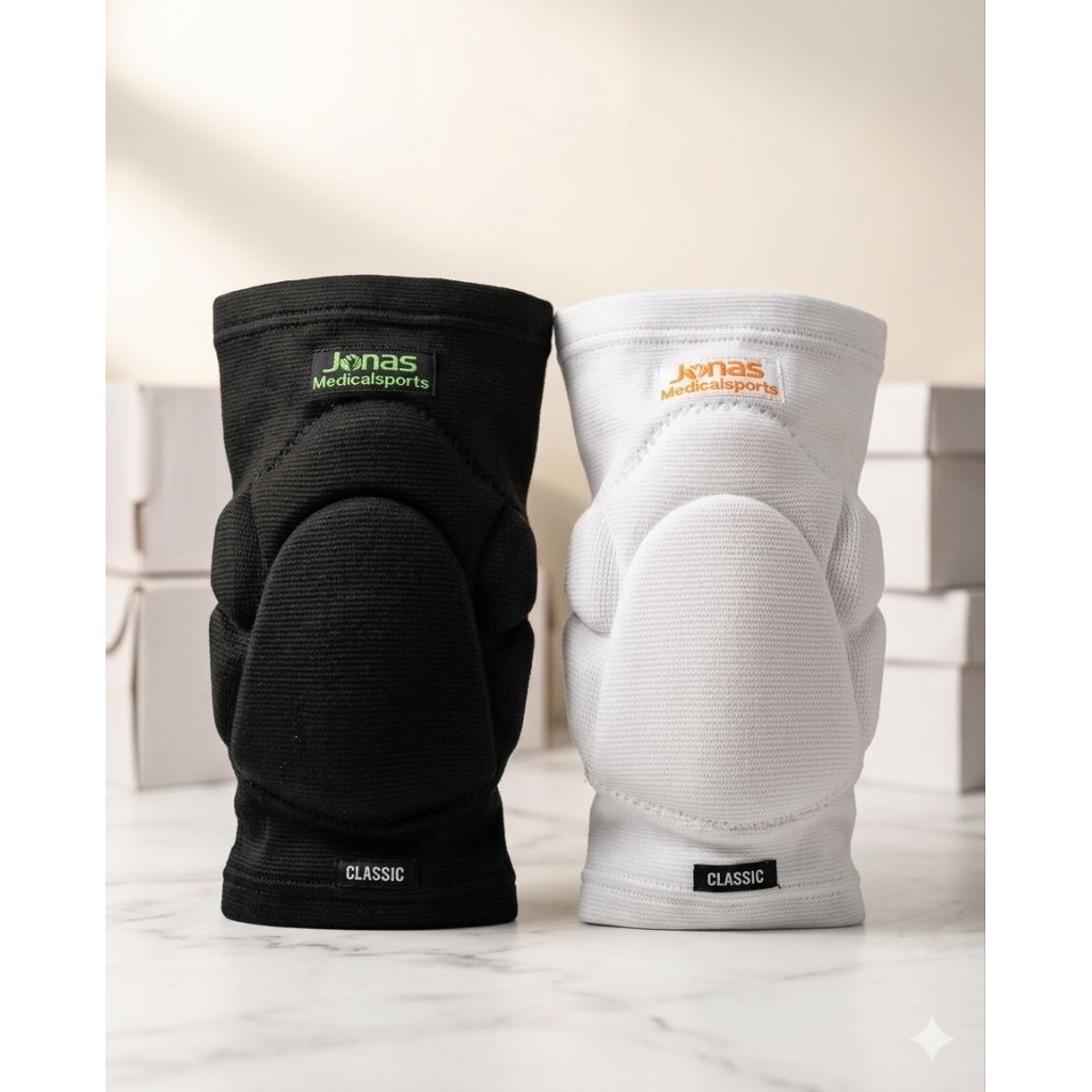 Kneepad V2 JONAS Hitam/Putih pelindung lutut futsal