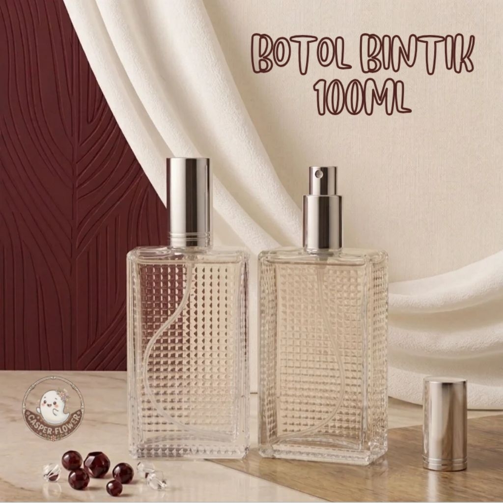 BOTOL PARFUM BINTIK 100ML | BOTOL PARFUM KOSONG | DRAT