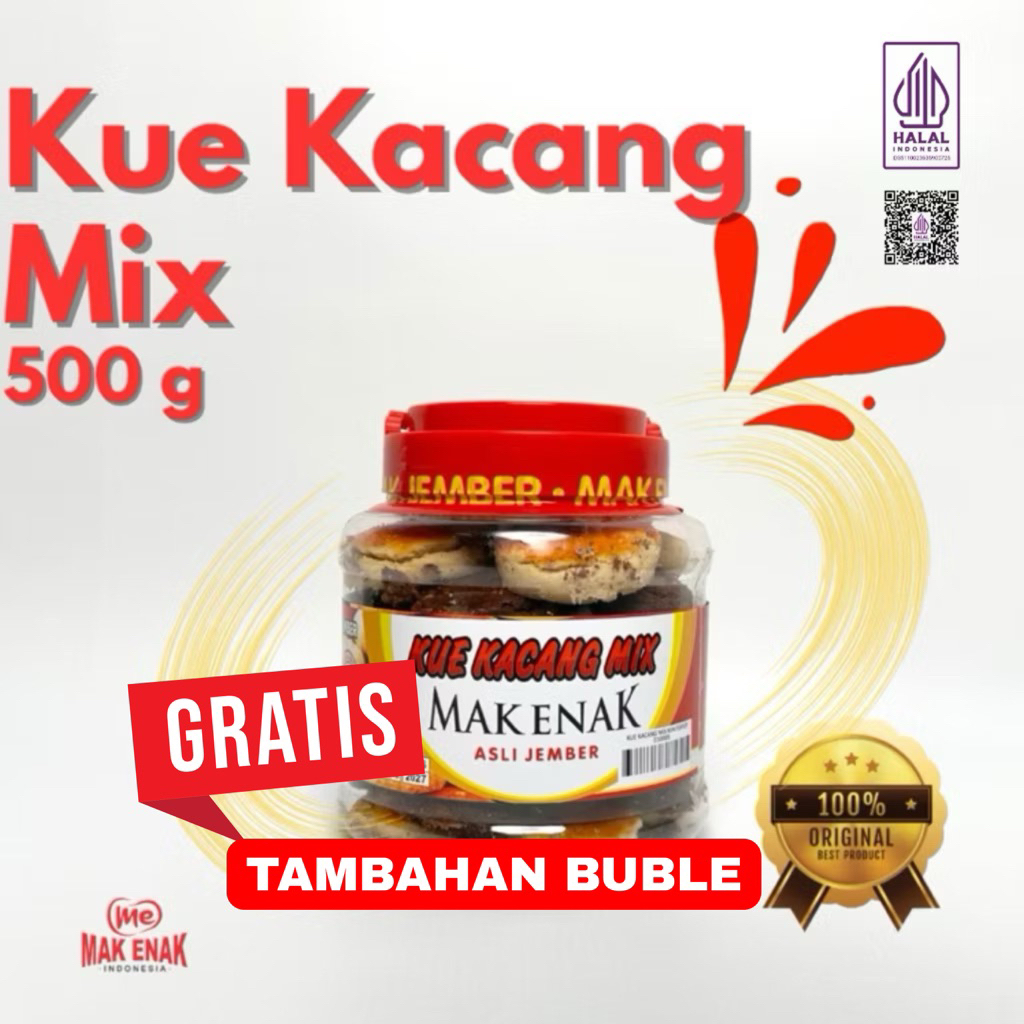 Kue Kacang Mix Mak Enak Asli Jember (500 gram)