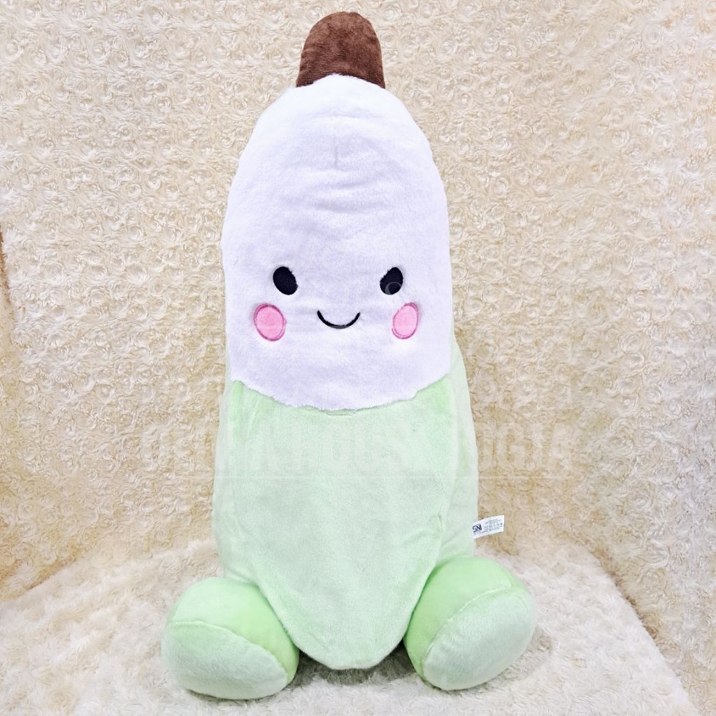 Boneka Pisang Hijau Jumbo XL Boneka Banana Green XL Jumbo Kupas