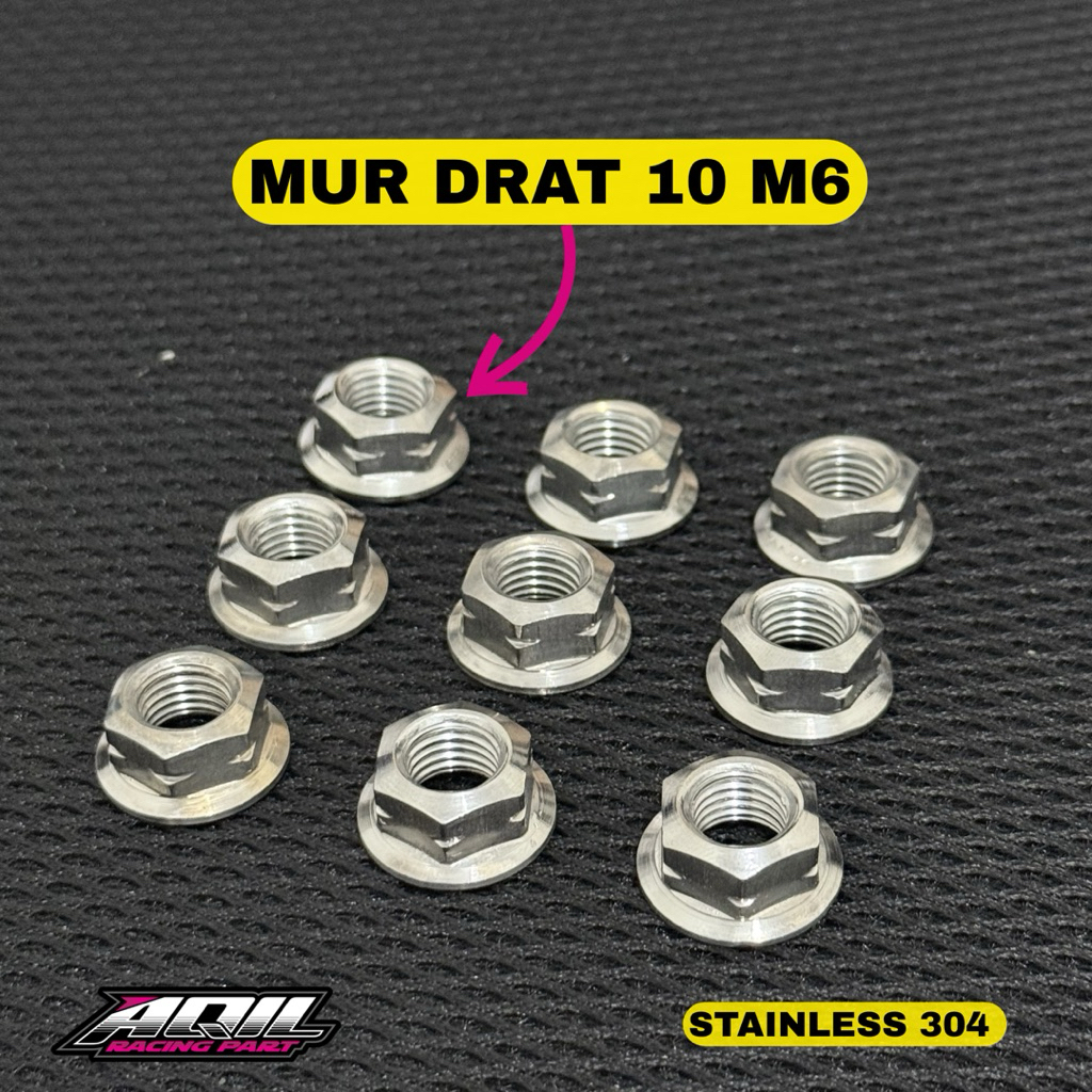 Mur Baut 10 Mur M6 stainless Anti karat