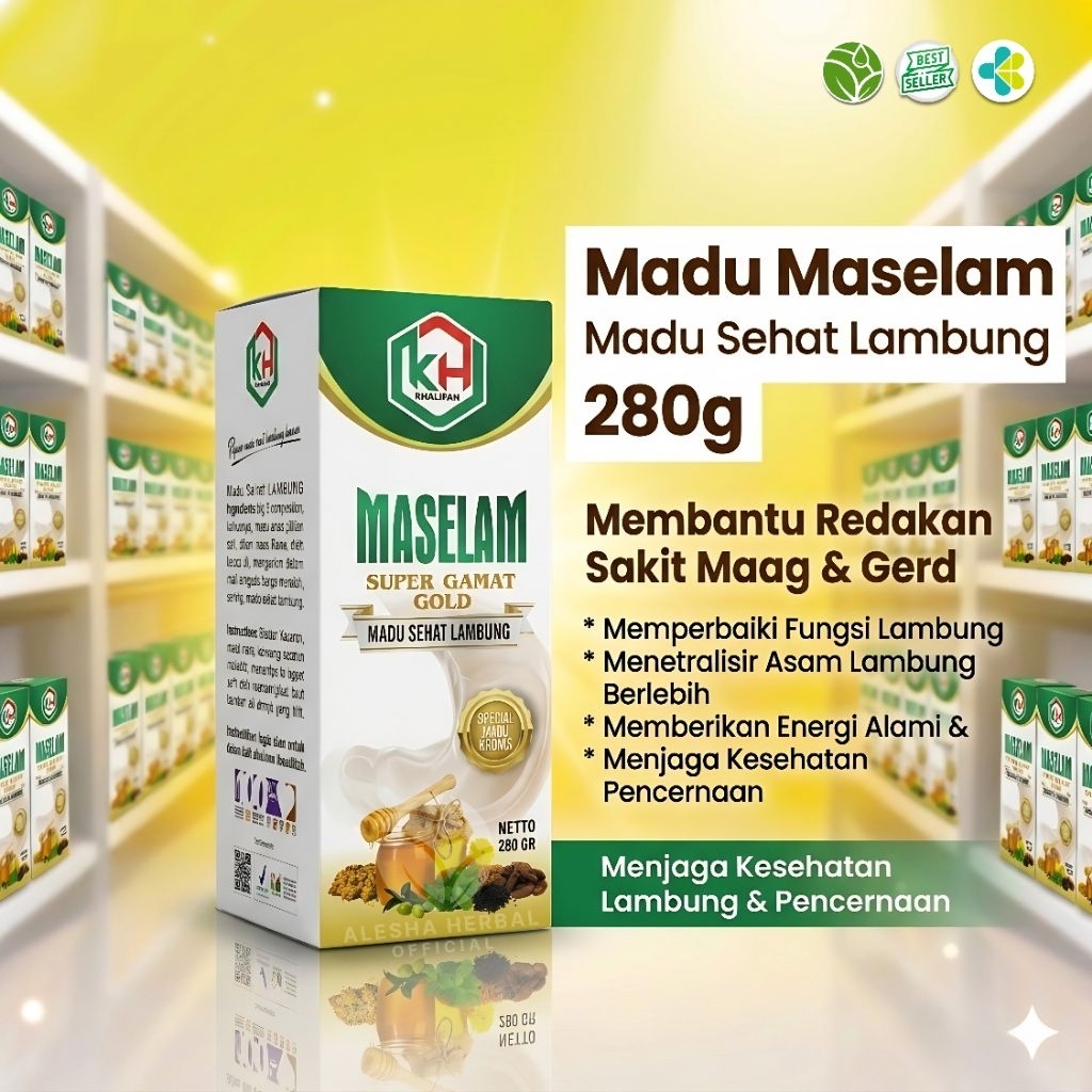 Madu Maselam Khalifah 280g Madu Sehat Lambung