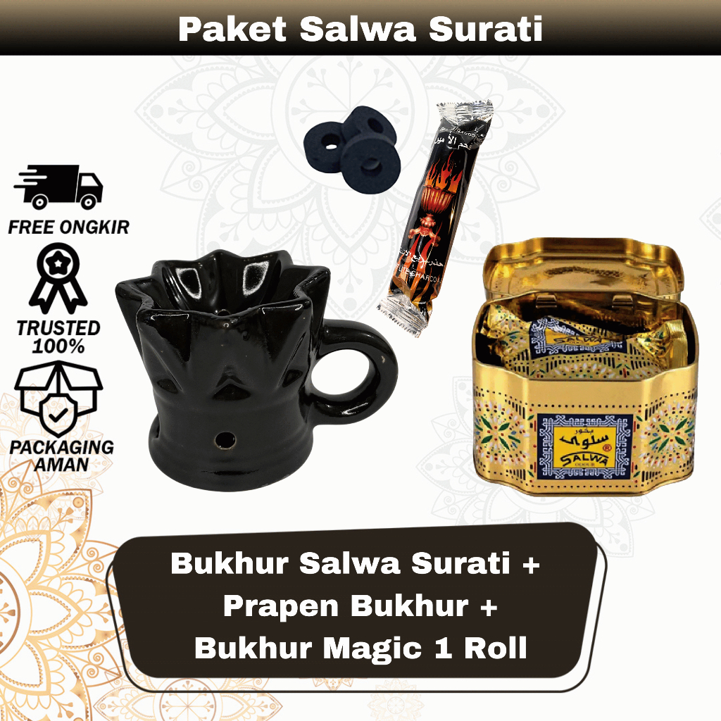 Paket Bukhur Buhur Salwa Arang Magic Dan Keramik Prapen