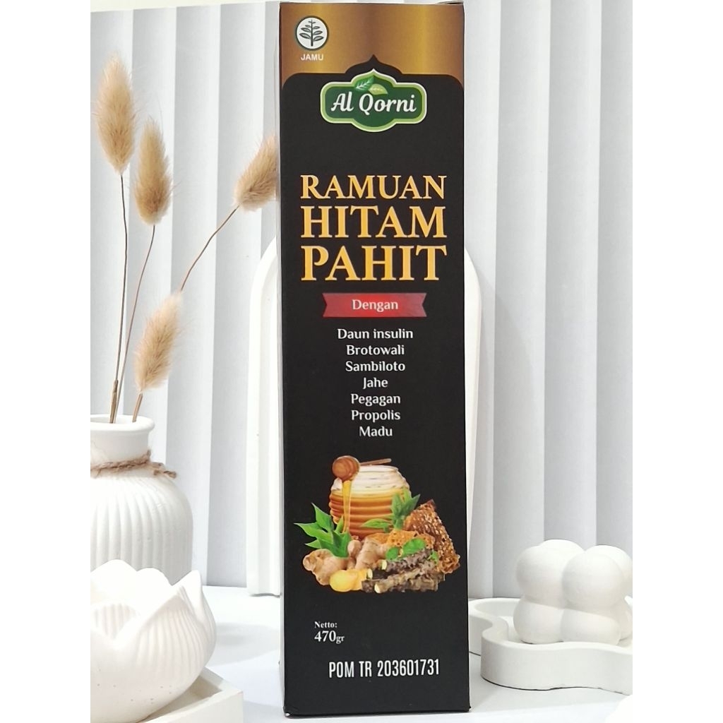 Al Qorni Ramuan Hitam Pahit 470g | Madu Herbal + Propolis & Tanaman Tradisional