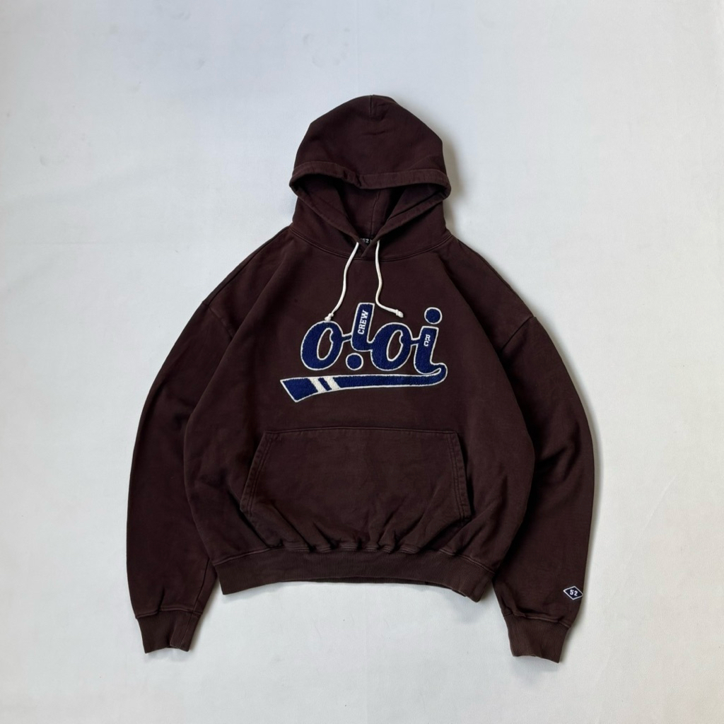 OIOI Boxy Fit Hooded Oversize Brown