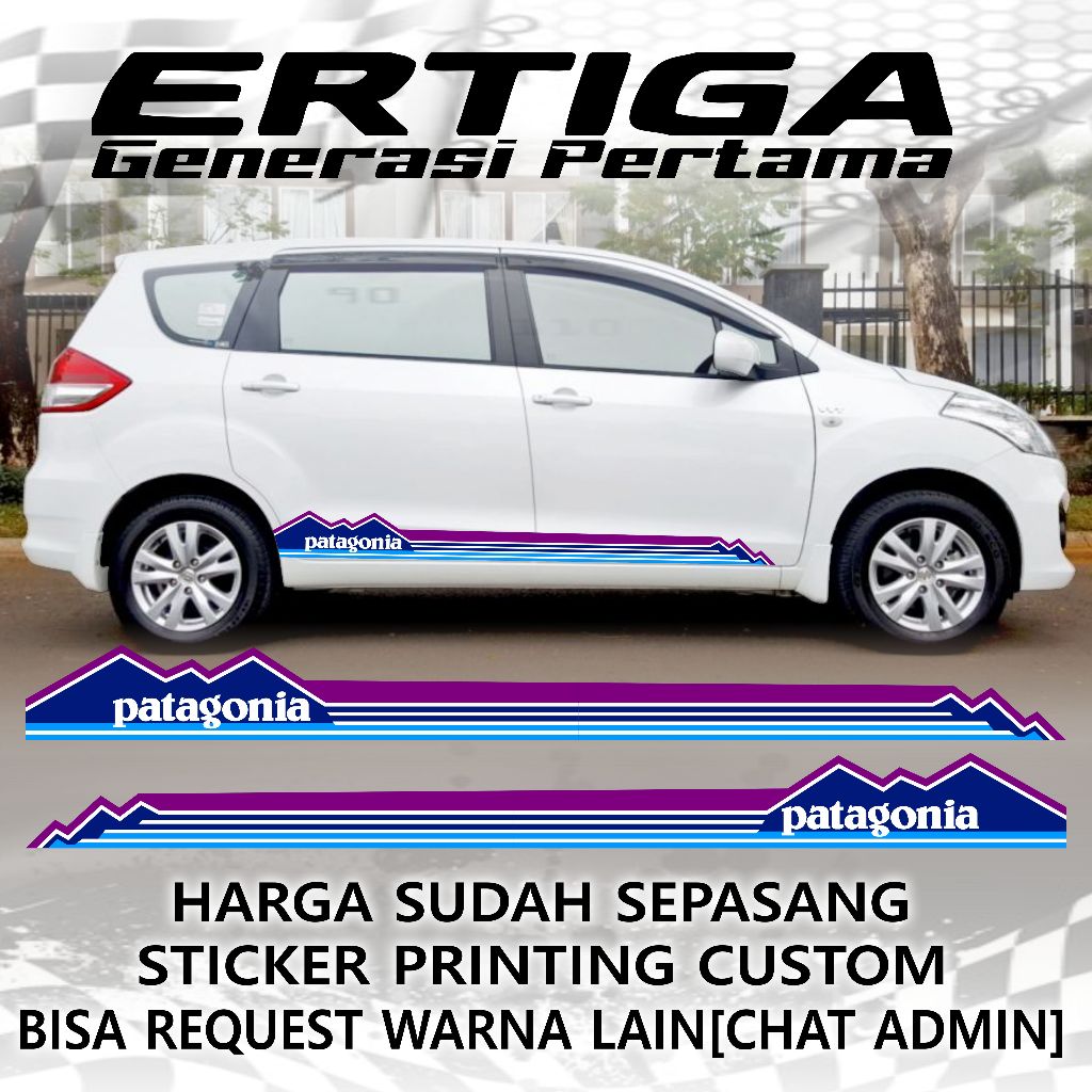 DECAL STICKER MOBIL SUZUKI ERTIGA Gen1 LIS MOUNTAIN PATAGONIA STIKER PRINTING STIKER MOBIL CUSTOM ST