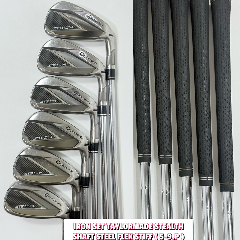 Iron Set Golf Man Taylormade Stealth Shaft Steel Flek Stiff Bekas Original - Stick Golf Iron Set