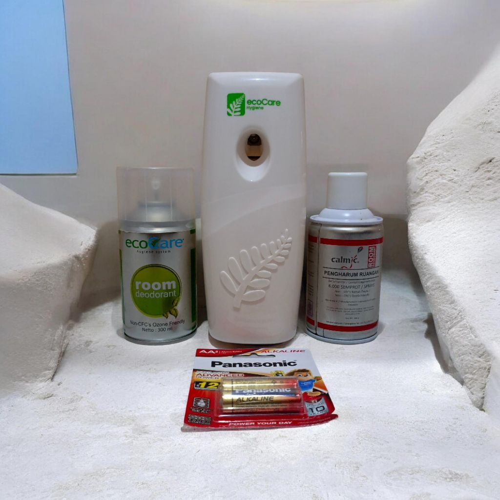 MESIN PENGHARUM SPRAY ECOCARE NEW INCLUDE BATRAI AA DAN REFILL CALMIC/COCARE
