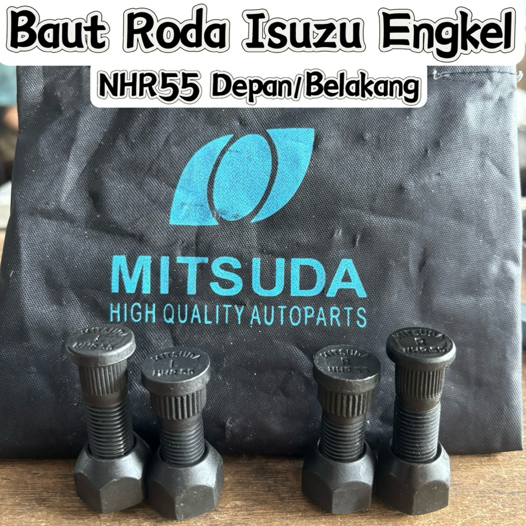 Baut roda ELF ENGKEL NHR55 original MITSUDA / baut roda NHR 55 Mitsuda / baut roda elf engkel depan 