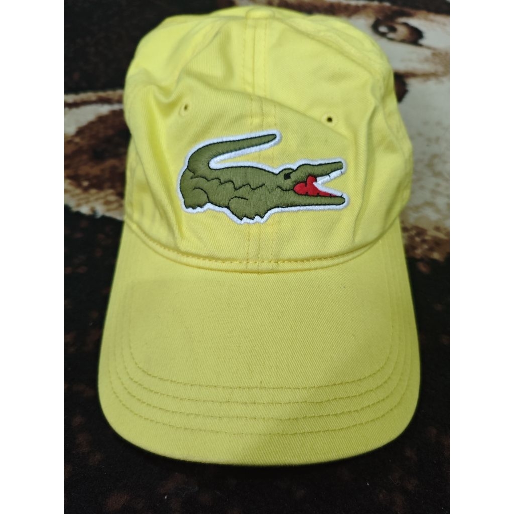 topi lacoste big logo timbul like new all size