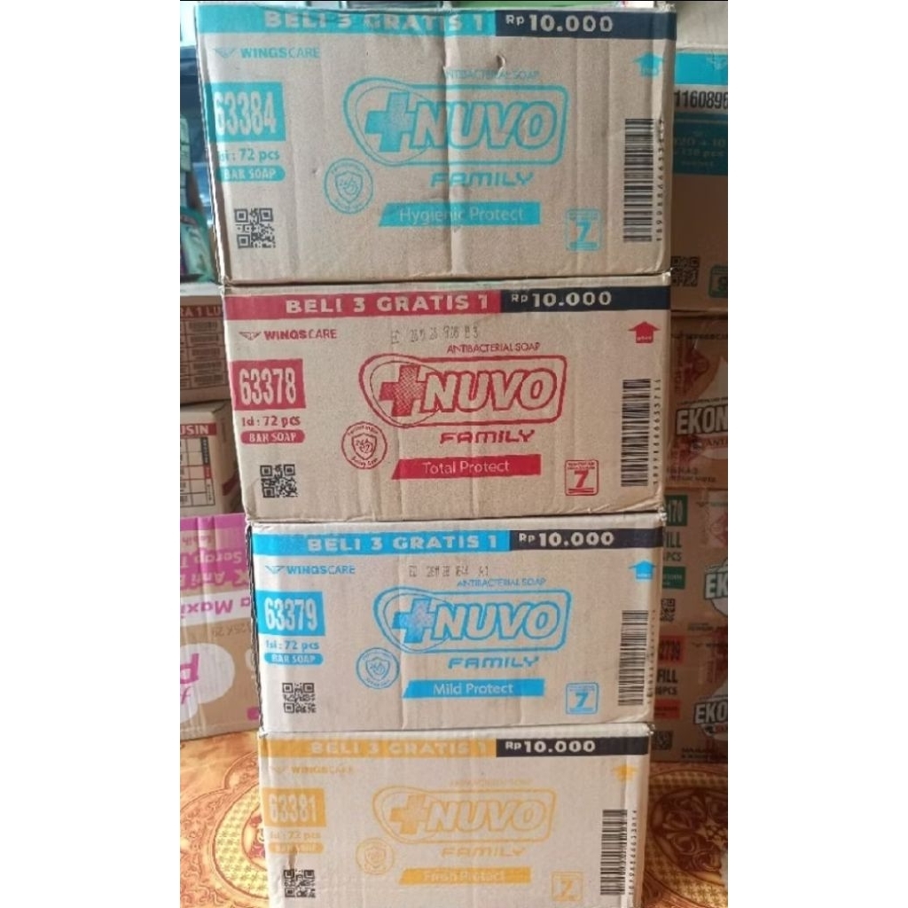 NUVO Sabun Mandi Batangan 1 Dus isi 72pcs