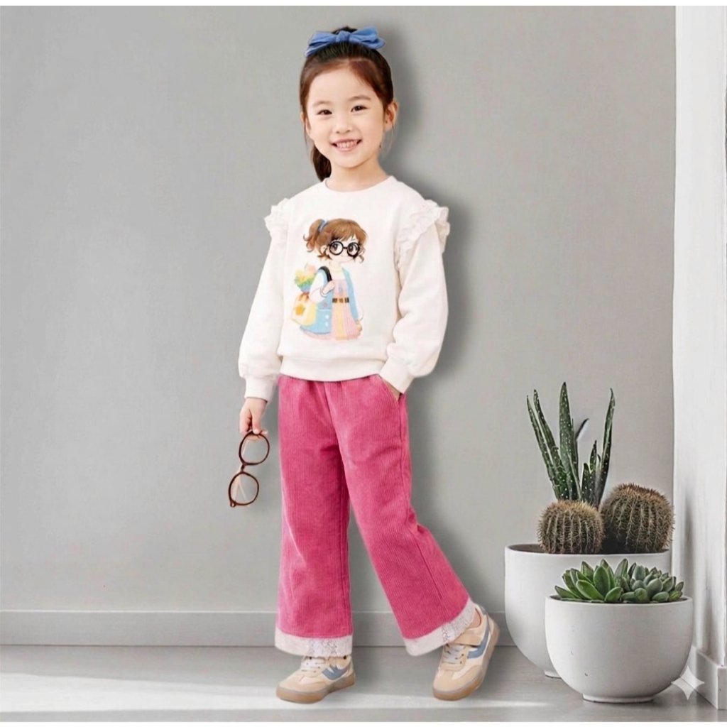 SETELAN ANAK CEWEK TERARU SWEATER ANAK /BAJU SETELAN ANAK 1-10 THN