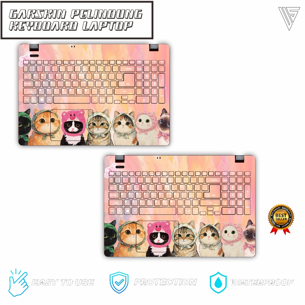 Skin Keyboard Protector Garskin Stiker Laptop FullBody Untuk Semua Tipe Laptop