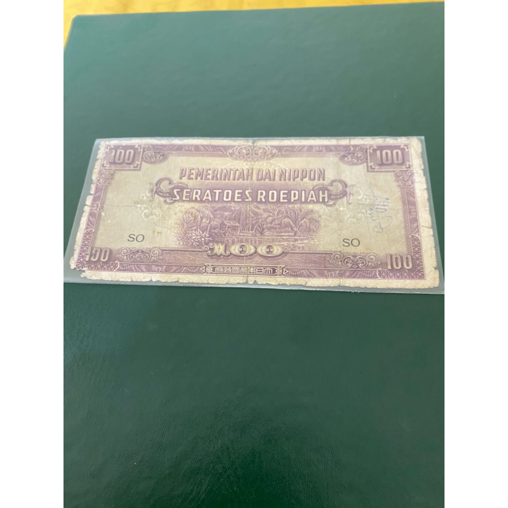 Uang Kuno 100 Rupiah 1944 Dai Nippon Original