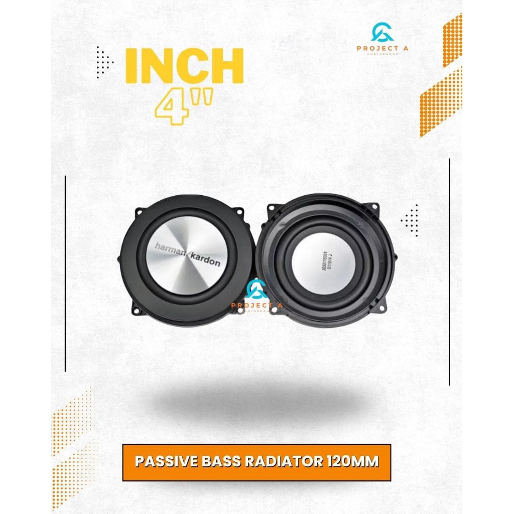 Passive Bass Radiator Harman Kardon 4" Inchi Original Memberan Vibration Bass 120mm