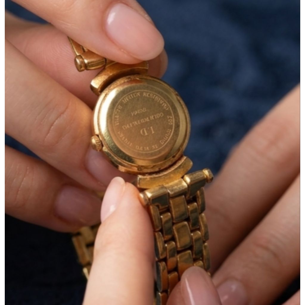 JAM TANGAN LAUREN DIOR 23 GOLD PLATED ORIGINAL