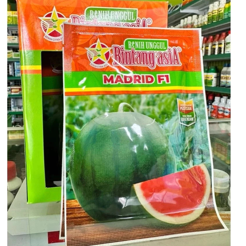 MADRID F1.Bibit Semangka non biji/benih Semangka Non biji kemasan 20 gr
