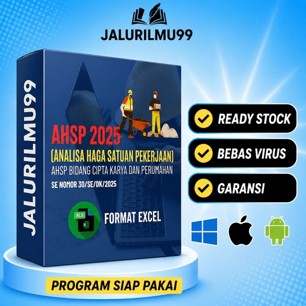 Analisa Harga Satuan Pekerjaan (AHSP) Tahun 2025 Format Excel Premium