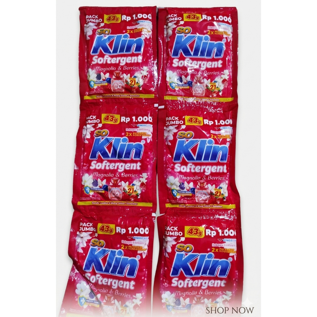 Soklin Bubuk Softergent 1 Renceng isi 6