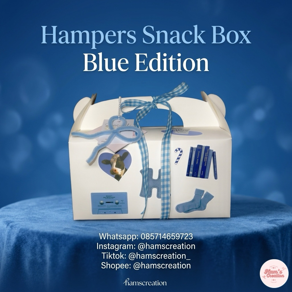 HAMPERS SNACK GABLE BOX LARGE BLUE EDITION / GIFT SEMPRO / WISUDA / BIRTHDAY / HADIAH