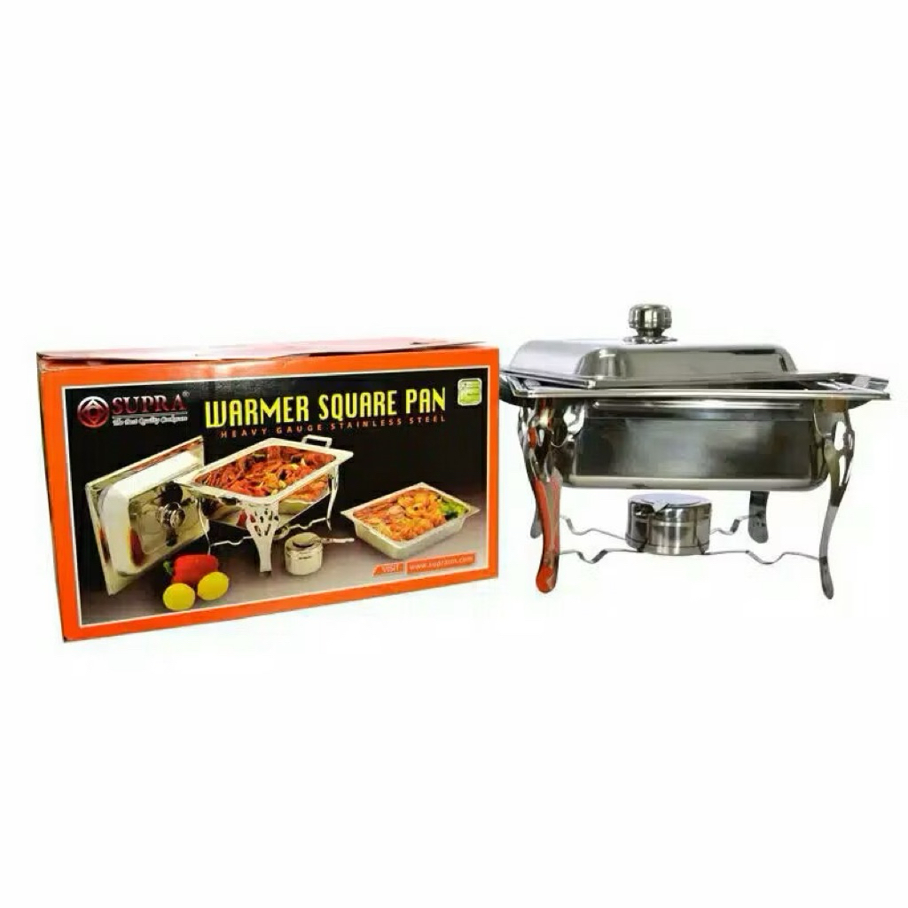 Prasmanan / Wadah Saji Catering Stainless Persegi Supra (Prancisan)
