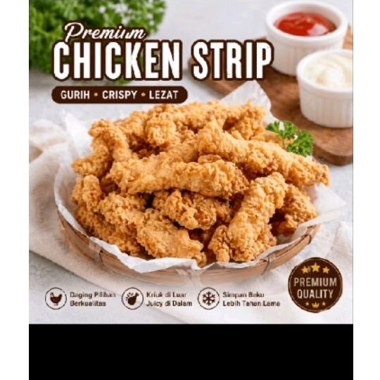 Chicken Strip Crispy Frozen | Ayam Strip Renyah Juicy | Snack & Lauk Praktis Best Seller