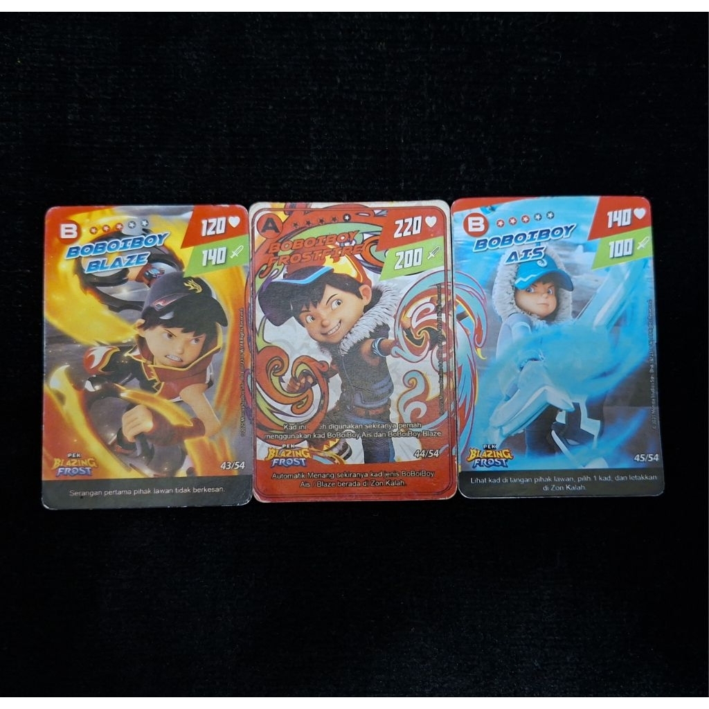 Kartu Boboiboy Monsta Bersambung Choki Choki Preloved
