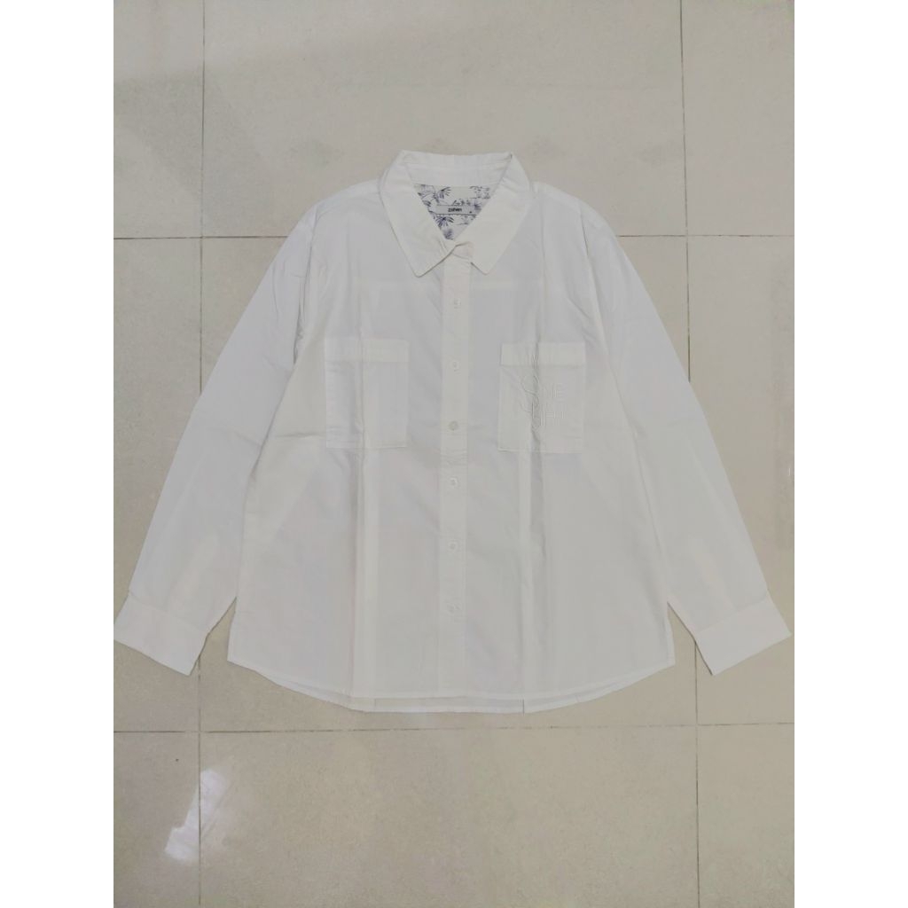 Preloved Zishen Blouse Kemeja Putih