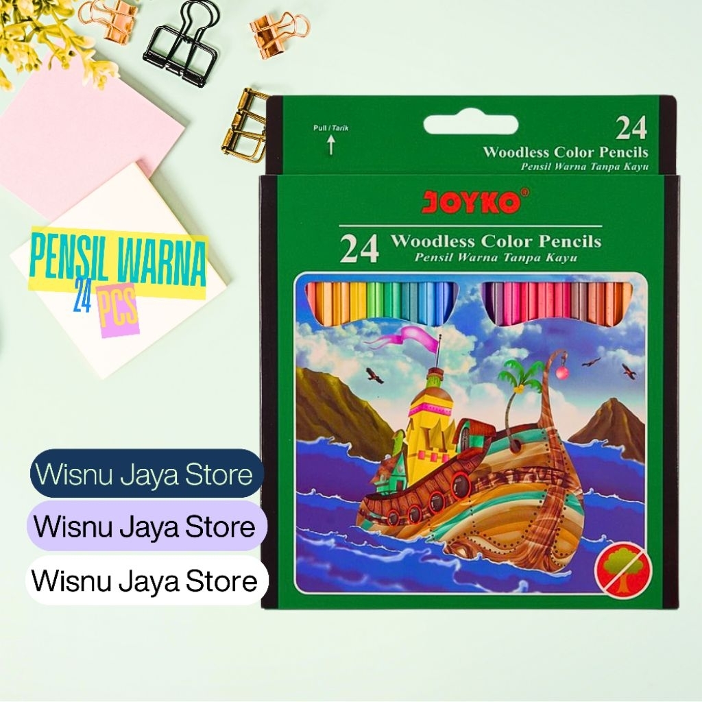 PENSIL WARNA JOYKO 24 PCS / PENSIL WARNA JOYKO 24 PCS TERMURAH