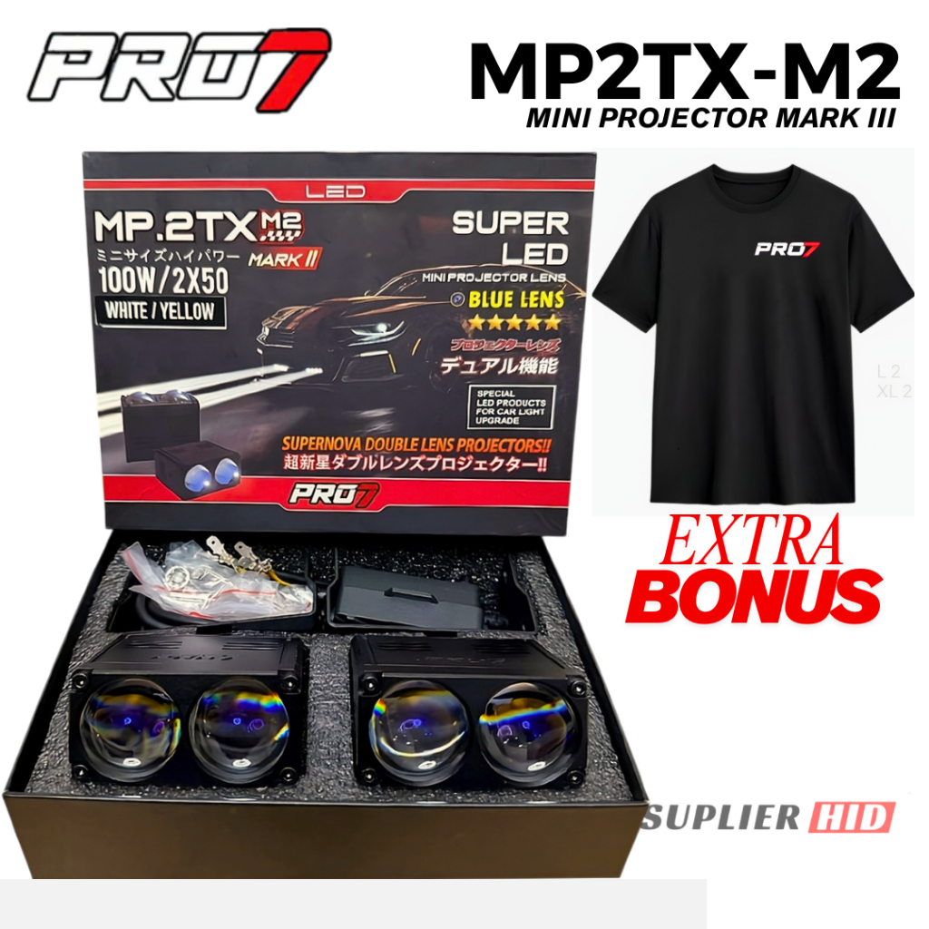 [EXTRA BONUS KAOS] MINI PROJECTOR PROJIE 2 MATA LENSA PRO 7 PRO7 MP2TX MP2TX-M2 MP 2TX PREMIUM MARK 