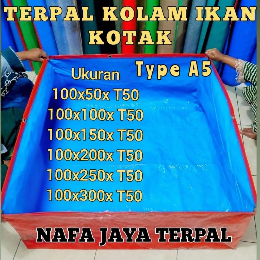 TERPAL KOLAM IKAN MINI TYPE A5 DENGAN TINGGI 50cm