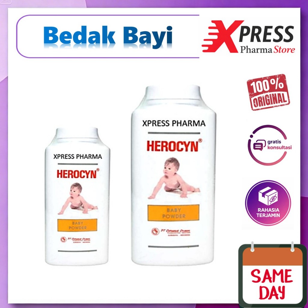 XPRESS  Bedak Herocyn / Herocyn Baby Bedak Biang Keringat Gatal Herosin Herocin Anak Bayi